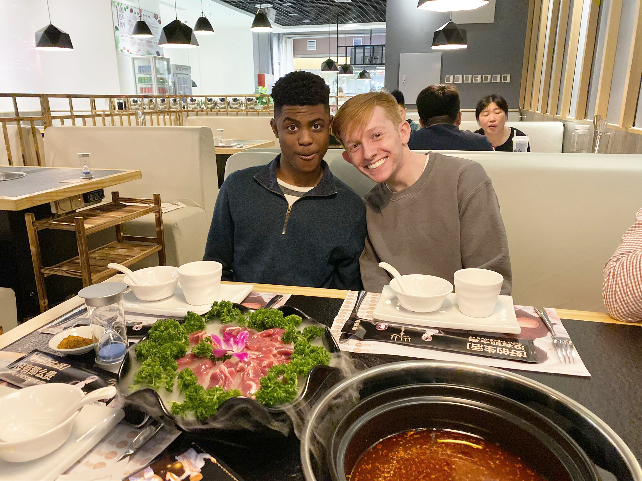 Hot pot for lunch! Photo credit: Valerie Kim
