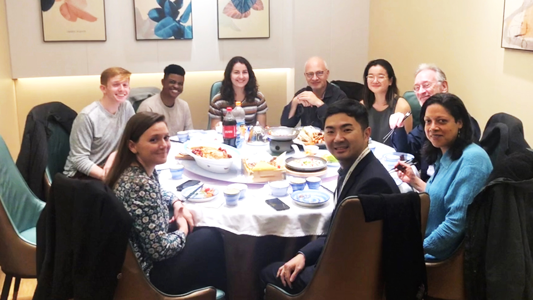 Dinner with the Juilliard String Quartet members, Dean Meyer and Dean Shen. Photo credit: Adam Meyer