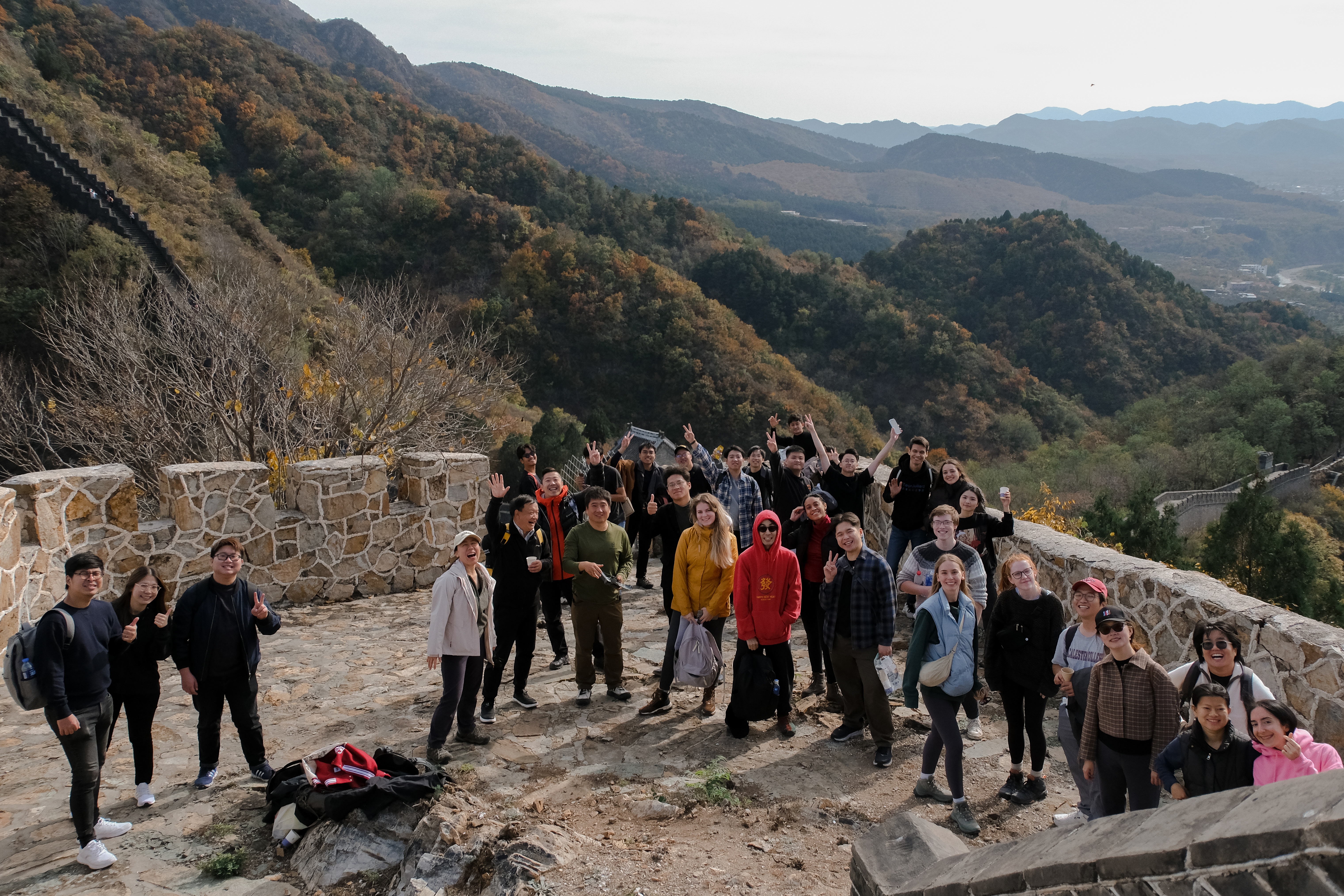 Graduate students on the Great Wall trip in 2024-10, photo taken by Anna Zhukova