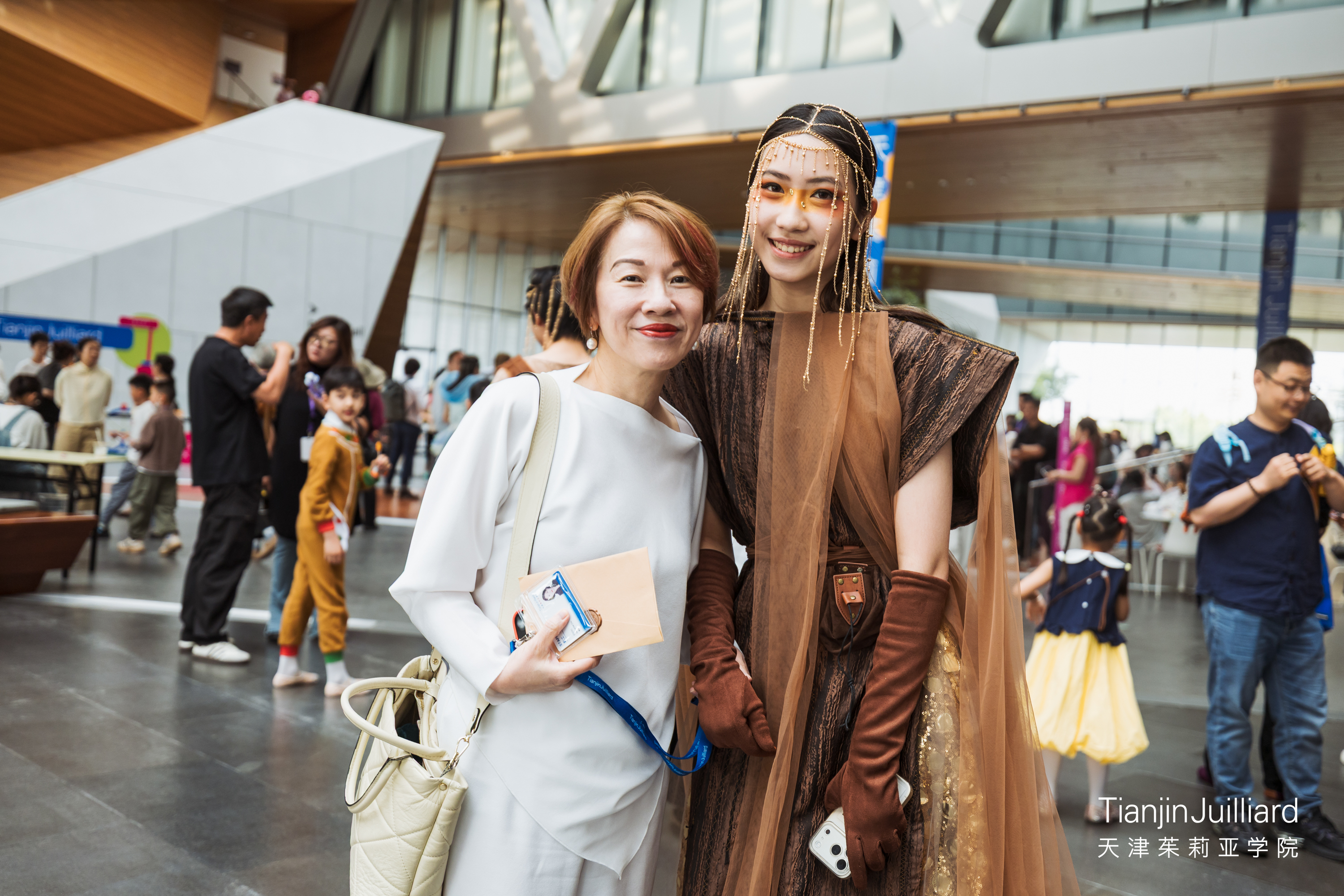 Katherine Chu with a Pre-College voice student after Hansel and Gretel in May, 2026